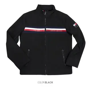 TOMMY HILFIGER (全新福利品) 男生防風夾克 立領外套 上班族 休閒夾克外套 黑色158AP520