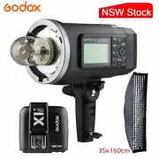 Godox AD600BM Studio Camera Flash X2T-C Trigger For Canon 35*160cm Grid Softbox
