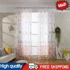 Colorful Butterlfly Tulle Sheer Curtain Thin Gauze Curtain for Room Door Window