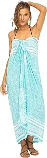 [Back From Bali] Womens Beach Dress Sarong Bikini Swimsuit Cover Up Wrap with Easy Built-in Ties