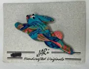 JARi Designs Handcrafted Originals Polymer Clay Multicolor Rabbit Pin Brooch