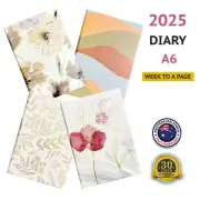 2025 Diary A6 Week to View Round Hard Cover Foil Letters Planner Notebook Women