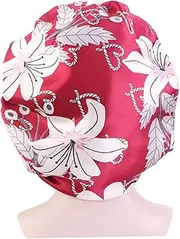 FOYTOKI Adjustable Sleep Hair Wrap Bonnet Silk Hair Satin Stylish Satin Shower Cap