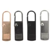 4 Pcs Metal Puller Zipper Head Replacement Travel Handles Repair Pulls Tab