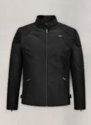 Celebrity Dylan McDermott Hostages Leather Jacket Rich Black Real Lambskin Coat