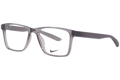 NEW NIKE 7300 034 Crystal Dark Grey Eyeglasses 52/17/140 with Nike Case