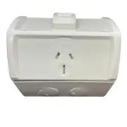 IP53 Single Outdoor Weatherproof Switched PowerPoint GPO Outlet 15A,250V