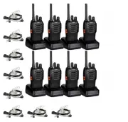 8 Adult Walkie Talkies Long Range Frequency Copy Rechargeable Two Way Radios