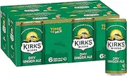 Kirks Mixers Dry Drinking Ginger Ale Soft Drink Mini Cans Multipack 24 x 250 mL