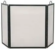 Fireplace Screens 3 Fold Black Wrought Iron Fireplace Screen - 34" H X 54" W Fireplace Screen Flat Fireplace Screens Decorativ