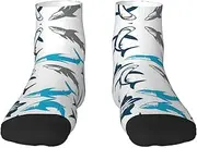 [JBYJBX] Sharks Print Adult Socks Womens Mens Workout Thermal Cozy All-Season Gift Holiday Articles Use, 1 Black, One Size