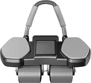 Ab Roller Exercise Wheel – Automatic Rebound Core Trainer | Four Wheel Abdominal Workout Equipment | Integrated Phone Holder, Stable PP Rubber Steel, 45x40x24cm for Home Gym Men Women Travel Sports