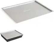 Chef Pomodoro Detroit Pizza Pan Lid – 10 x 14-inch (25 x 35.5 cm) – Designed for Detroit Pizza Pan, Holds Heat & Humidity, Stackable, Prevents Drying, 1.5mm Thick Aluminum