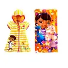 Disney Doc Mcstuffins Swim Hooded Cover up Robe Size 4 and Beach Towel set