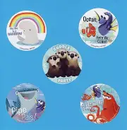 10 Finding Dory - Large Stickers - Marlin, Bailey, Destiny, Hank, Otter Babies