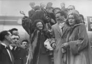 French Singer Edith Piaf With Boxer Marcel Cerdan Old Boxing Photo