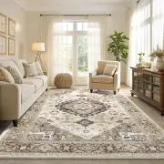 Area Rugs for Living Room Bedroom, Machine Washable 9x12 Vintage Rug, Soft Pl...