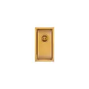 Stainless Steel Kitchen and Laundry Sink - 250mm Half Bowl - Brushed Gold - Top/Under Mount