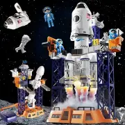 2-in-1 Rocket Launcher and Space Shuttle Toys Model for Kids Ages 3-12, Aeros...