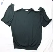 NWT Tricots St. Raphael Irish Green Shutter Crewneck Sweater XL Made In USA
