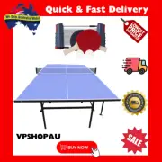 All-in-One Table Tennis Set w/ Ping Pong Balls Paddles Retractable Net Portable
