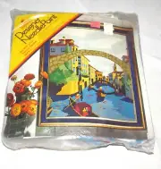 Columbia-Minerva Designer Needlepoint Crewel Kit Venice Scene 1574 NEW