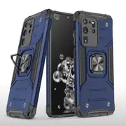 MCC Shockproof Samsung Galaxy S20 Ultra Heavy Duty Tough Case Cover Ring [Dark Blue]