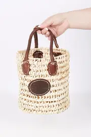 Small Round Open Weave Handle Basket--2DU-2DU24