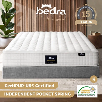 Bedra Mattress King Bed Luxury Tight Top Pocket Spring Foam Medium Firm 27cm