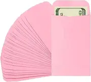 uxcell Money Envelope, 25 Pack 3.5" x 2.2" Cash Envelopes Money Holder Bags Budgeting Saving Challenge Letter for Gift Coins Checks Tickets Jewelry Passport Card, Pink
