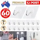 Clear Seamless Removable Adhesive Hooks Strong Stick Wall Hook Kitchen Hanger