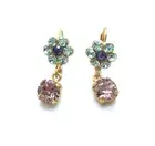 Earrings By Mariana Woman Floral Dangling Chrysolite, Sapphire and Vintage Ro...