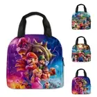 Kids Super Mario Thermal Insulated Lunch Bag Picnic Food Storage Box Handbag #