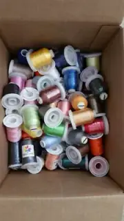 Lot of 40 LARGE Cones Polyester Embroidery Machine Thread 40 WT. Grab a Bag!!!!