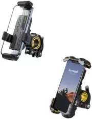 Bright Yellow Bike and Motorcycle Phone Holder for Secure Navigation
