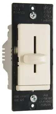 LS TRADEMASTER® CFL/LED/INCANDESCENT SINGLE-POLE, NON-PRESET DIMMER LIGHT ALMOND