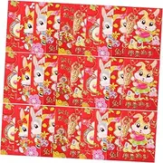 TEHAUX Zodiac Rabbit Envelope Festival Envelope 2023 Money Pockets Rabbit Pattern Paper Packets Perfect Present