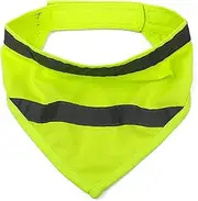 House of Paws Hi-Vis Reflective Dog Bandana - Adjustable Safety Neckwear for High Visibility & Night Walks - Yellow