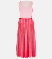 [Noir Kei Ninomiya] Noir Kei Ninomiya Tulle maxi dress AU 12 red