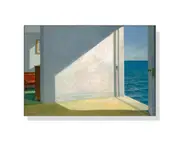 60cmx90cm Room By The Sea By Edward Hopper White Frame Canvas Wall Art