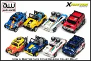 Auto World SC380 Complete Set of 8 HO Scale Slot Cars 75 Ford Escort 65 VW BUG