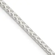 22 Inch Sterling Silver 2.55mm D/C Square Franco Chain