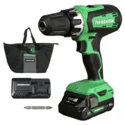 18V Cordless Drill Driver Kit, 1/2-Inch Keyless Chuck, Compact Power Drill Dr...
