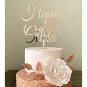 Personalised Birthday Cake Topper Add ONE Name and Age