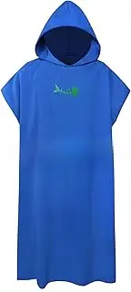 Surf Cape Change Towel Robe Hooded, Quick Drying Microfiber Wetsuit Change Towel Robe Cape Surfing Beach Swimming (navy)