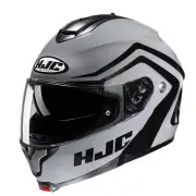 C91N Nepos Black Grey Modular Helmet