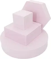 Vaguelly 4pcs Geometric Cube Photography Props Durable Hard Shapes for Jewelry Cosmetics Craft Lightweight Easy to Clean for Professional Photography