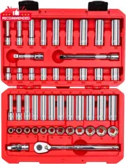 3/8" Drive 6-Point Socket & Ratchet Set, 46-Piece (5/16-3/4", 8-19mm) SKT15301