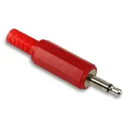 Avico 3.5mm Mono Plug Soft Plastic Red