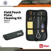 Beretta Field Pouch Pistol Cleaning Kit 9mm Rod Brush Patches Gun Oil Cleaner